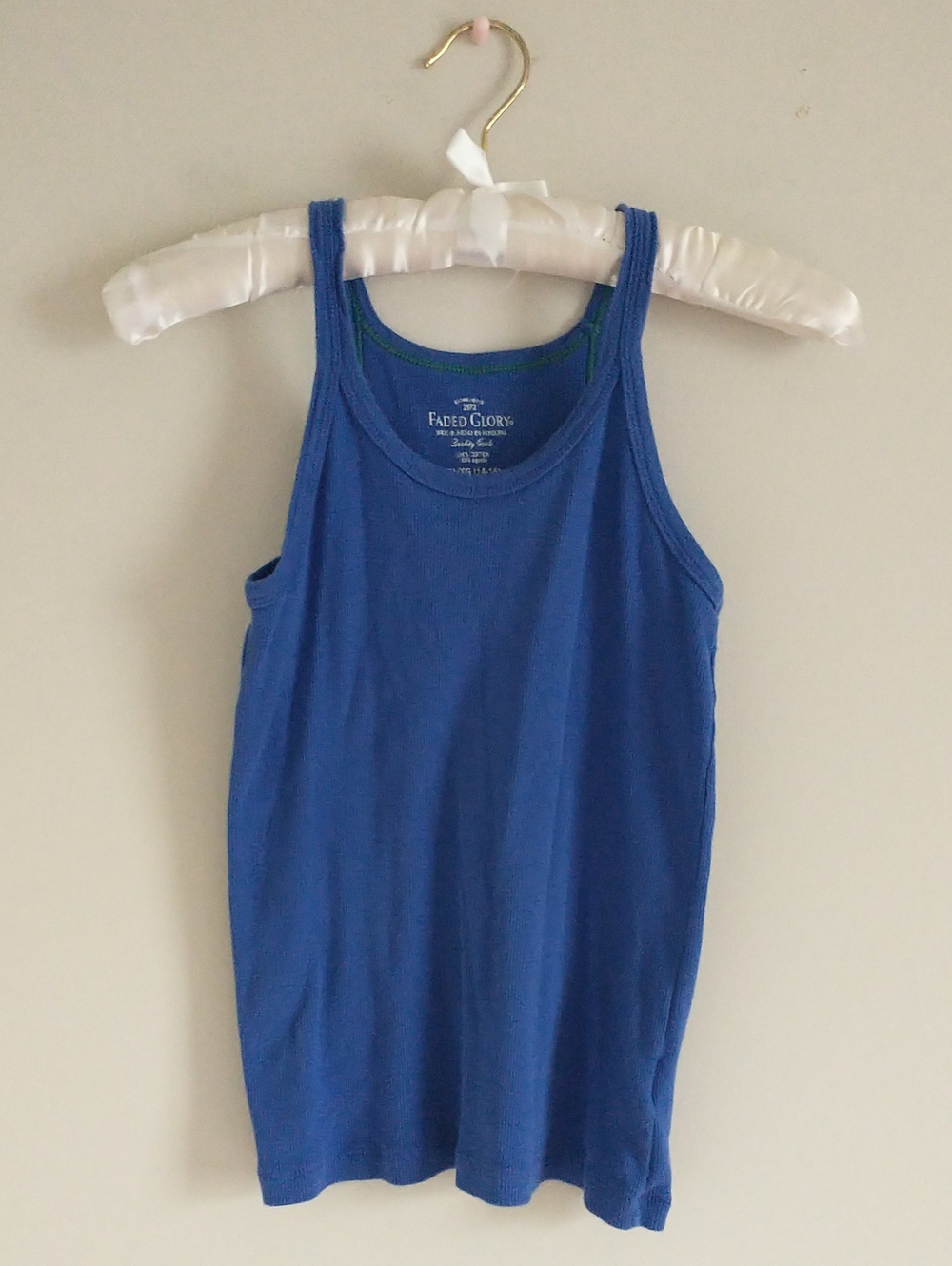 Faded Glory Royal Blue Girls' Ribbed Tank. SIZE XL(14-16)